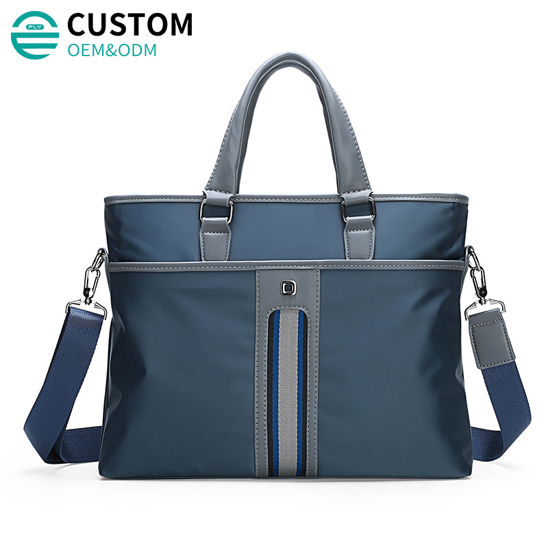 Bolso de mano personalizado para hombres Fuliya, maletín impermeable de oxford, bolso de mensajero de negocios, portador de cuadernos, maletín para laptop