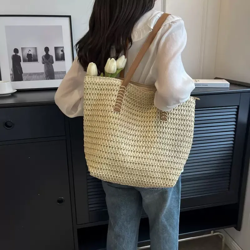 Bolso de mano de verano para la playa, bolsos de moda para mujeres