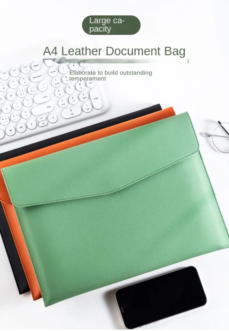 Carpeta de Negocios de Cuero PU Personalizada con Logo Corporativo A4