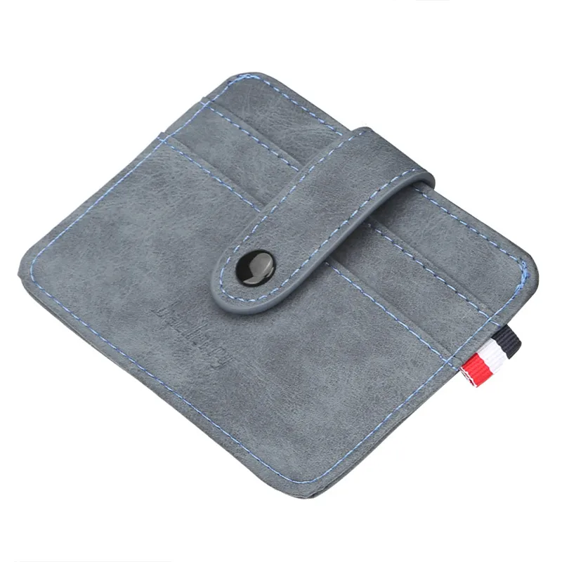 Cartera de cuero PU vintage, soporte para pasaporte, tarjetero, monedero de lujo para hombre