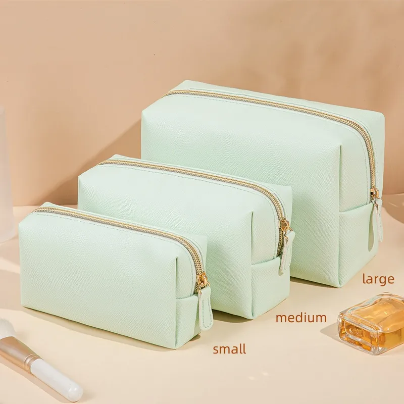 Organizador de Maquillaje para Damas de Impresión Digital de Fábrica, Cartera de Cambio Ecológica, Estuche Cosmético de Cuero