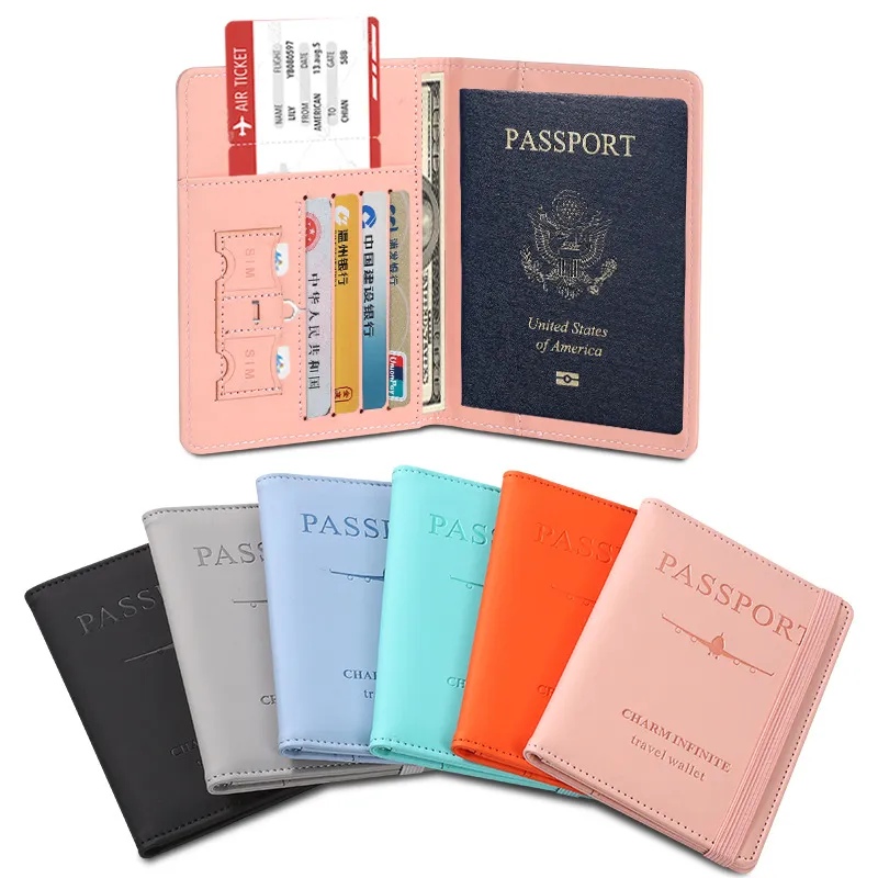 Detalle de cartera de pasaporte