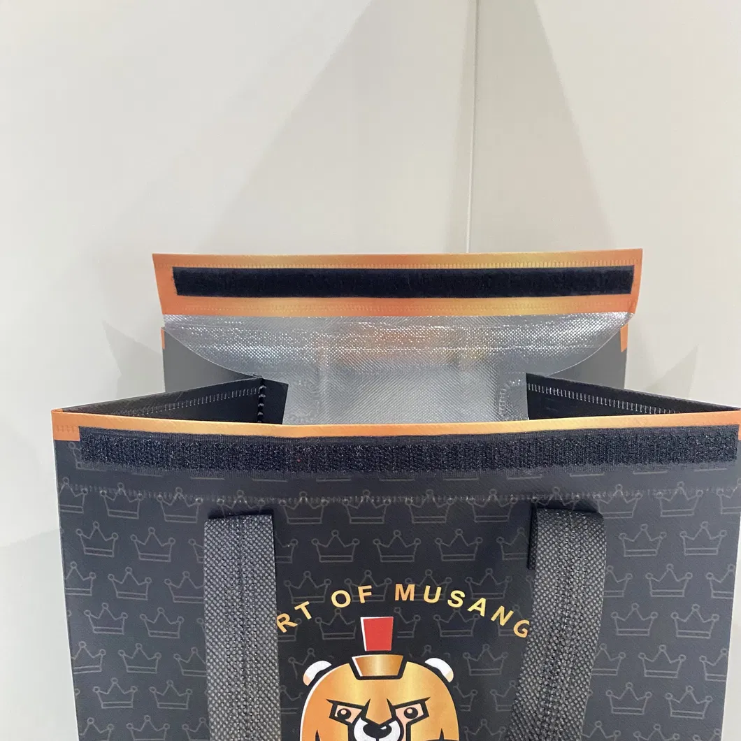 Bolsa térmica de entrega de comida para llevar de no tejido de PP