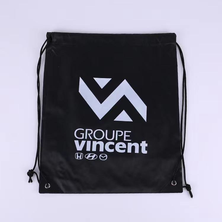 Bolsa de cordón personalizada al por mayor con logo, mochila de nylon y poliéster, bolsas de zapatos con cordón