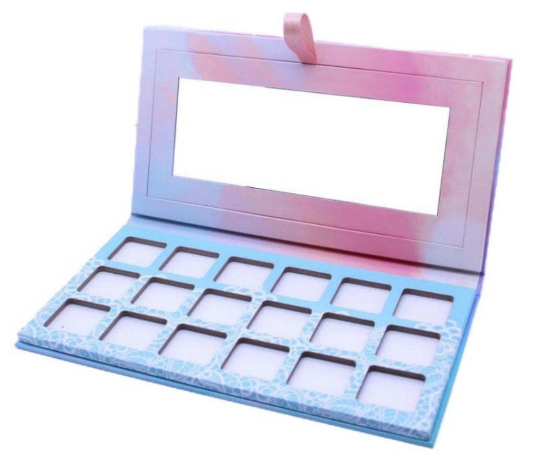 Fábrica de Envases Cosméticos de Belleza en China Personalizado 2 4 6 8 12 18 24 Caja de Cartón Rígido Vacía de Papel Pang Grid Estuche de Paleta de Maquillaje