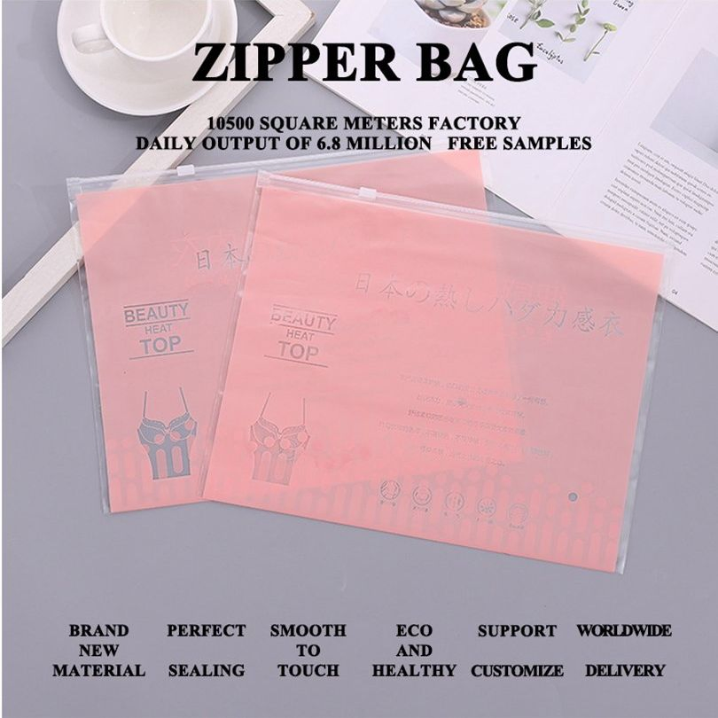 100% Bolsa de material de grado alimenticio LDPE HDPE CPE EVA virgen con cremallera y deslizador, empaquetado con cremallera para prendas de vestir, joyería, bolsa con cremallera