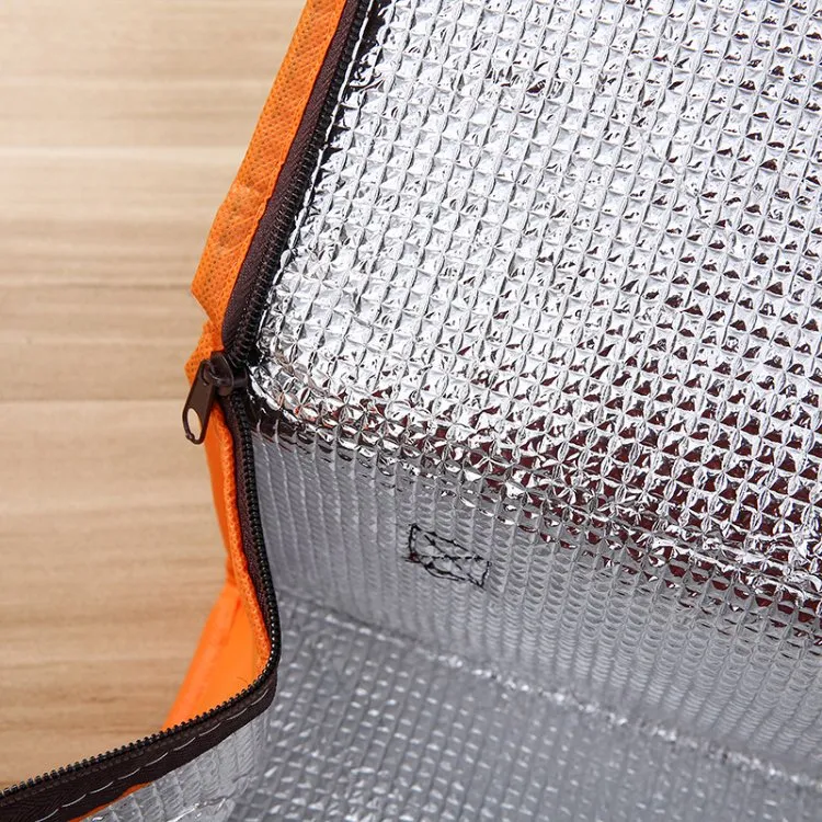 Bolsa térmica de almuerzo de tela no tejida con cremallera, muestra gratuita, bolsa térmica pequeña para alimentos, impermeable, bolsa de almuerzo aislada de tela no tejida