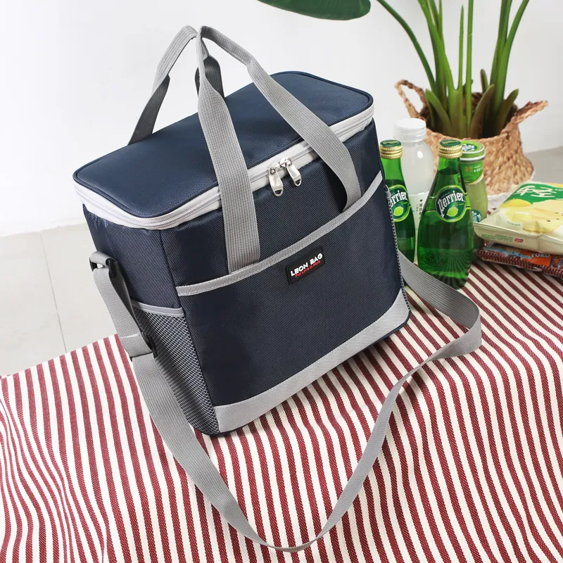 Bolsa de almuerzo térmica aislada suave y a prueba de agua personalizada para entrega de alimentos, camping, picnic, vino, cerveza, hielo y bolsa enfriadora congelada