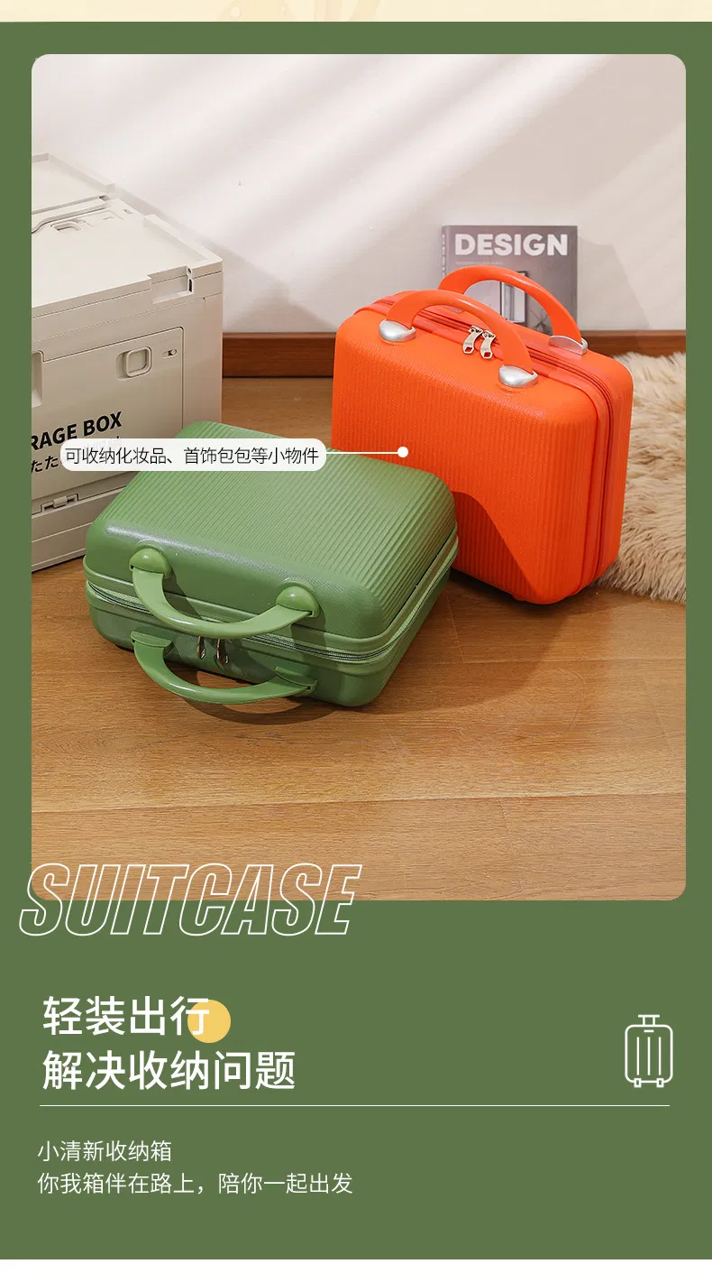 Caja de almacenamiento de maquillaje de belleza compacta 14 pulgadas de ABS para equipaje de mano