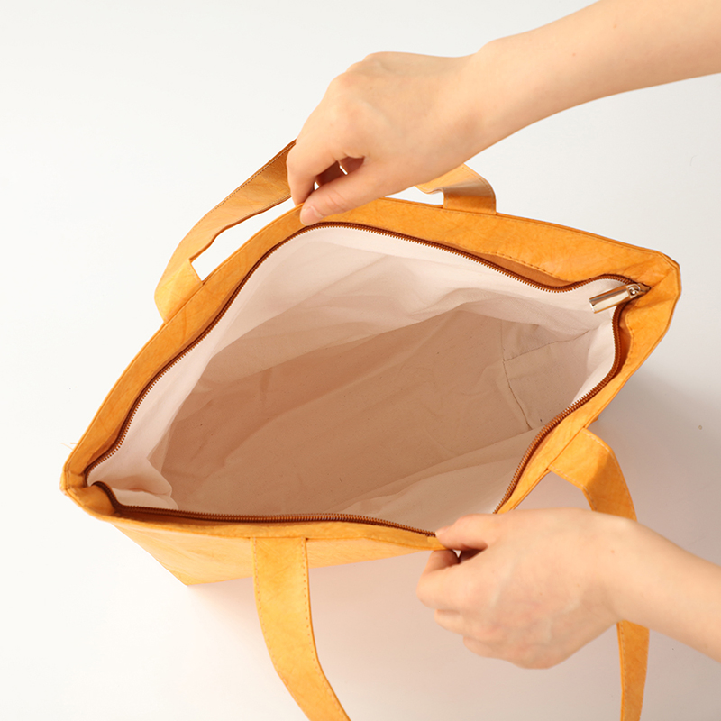 Bolsa de almuerzo portátil personalizada, duradera, impermeable, lavable, ecológica, aislada térmicamente de Tyvek