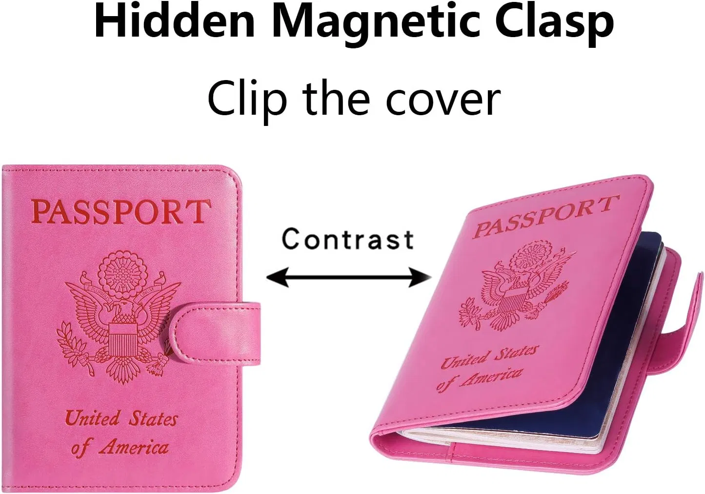 Elegante soporte de pasaporte de cuero unisex y billetera para tarjetas