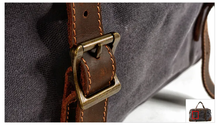 Bolsas de viaje de lona de cera de gran capacidad para hombre