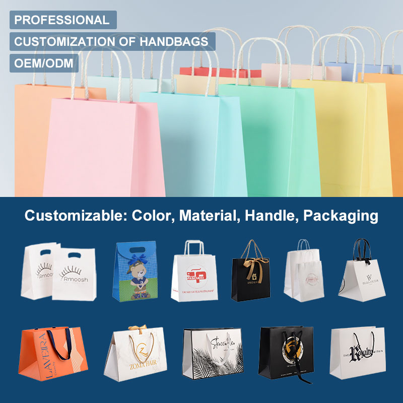 Bolsas de compras blancas reutilizables y ecológicas al por mayor, embalaje de papel de lujo personalizado con impresión de logo para joyería, ropa y regalos