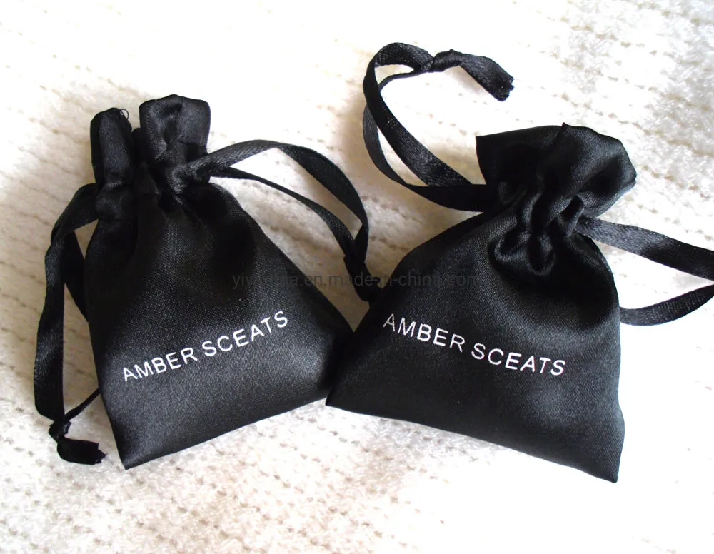 Bolsa de satén personalizada para extensiones de cabello, bolsa de satén elegante para joyas, bolsa de satén para zapatos