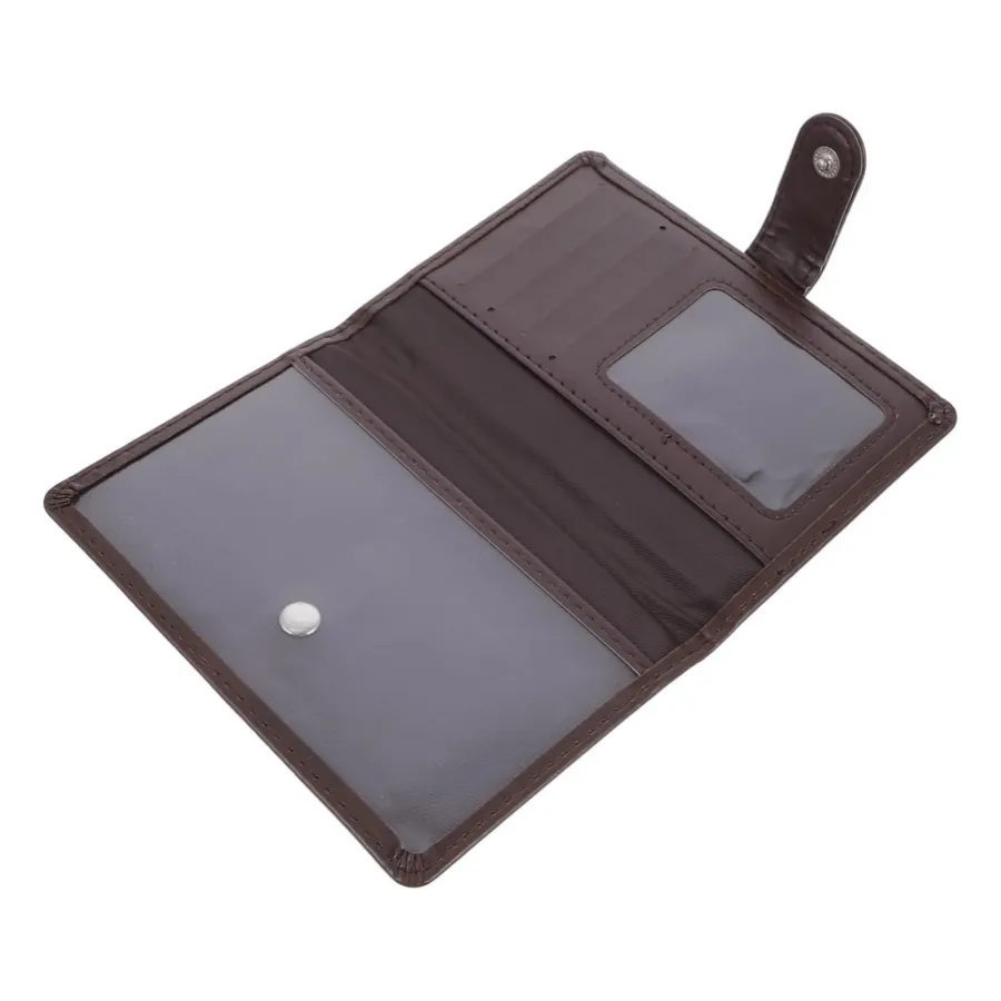 Cartera de pasaporte de cuero PU personalizada para hombres, funda de pasaporte para viajes