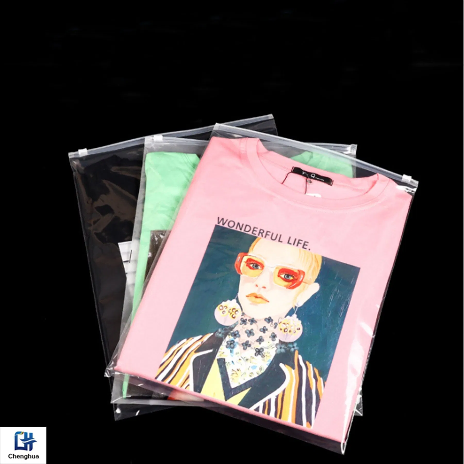 Bolsas de plástico transparentes con cierre resellable personalizadas para ropa, empaques de PVC, bolsas con cremallera mate, logo impreso