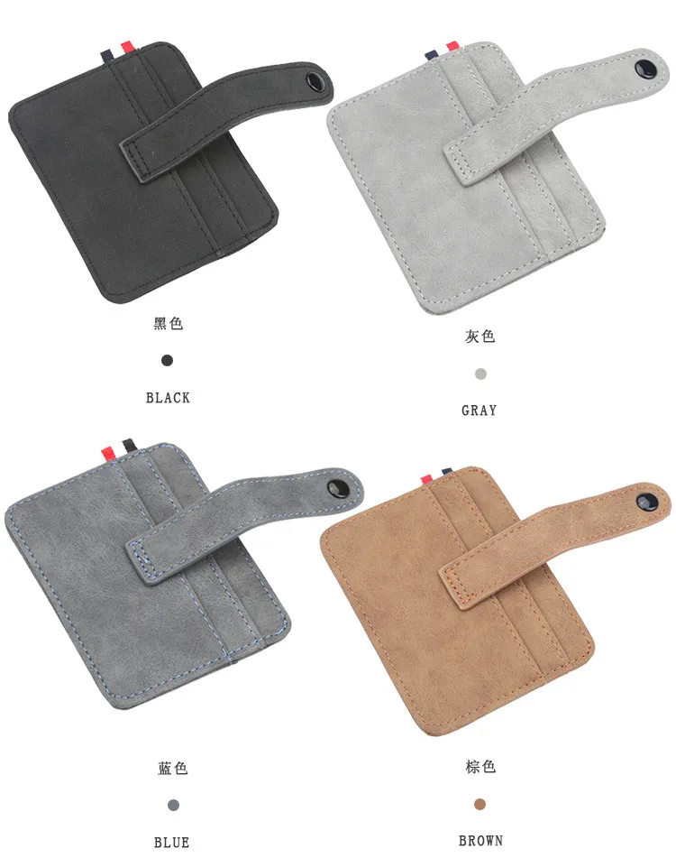 Cartera de cuero PU vintage, soporte para pasaporte, tarjetero, monedero de lujo para hombre
