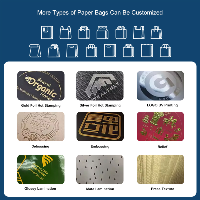 Bolsas de compras blancas reutilizables y ecológicas al por mayor, embalaje de papel de lujo personalizado con impresión de logo para joyería, ropa y regalos