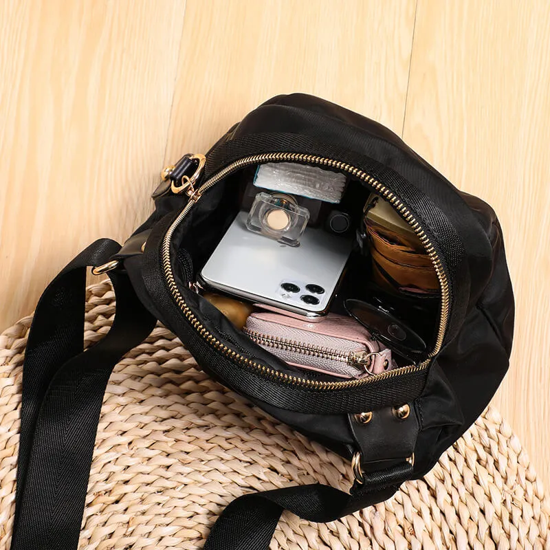 Mochila de cintura de nylon impermeable y a la moda para mujeres elegantes