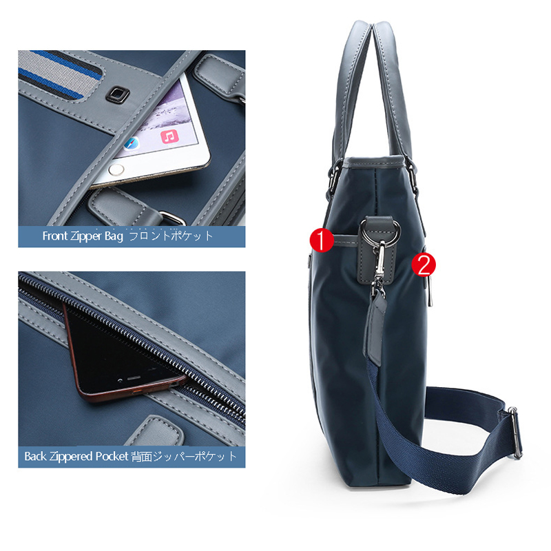 Bolso de mano personalizado para hombres Fuliya, maletín impermeable de oxford, bolso de mensajero de negocios, portador de cuadernos, maletín para laptop