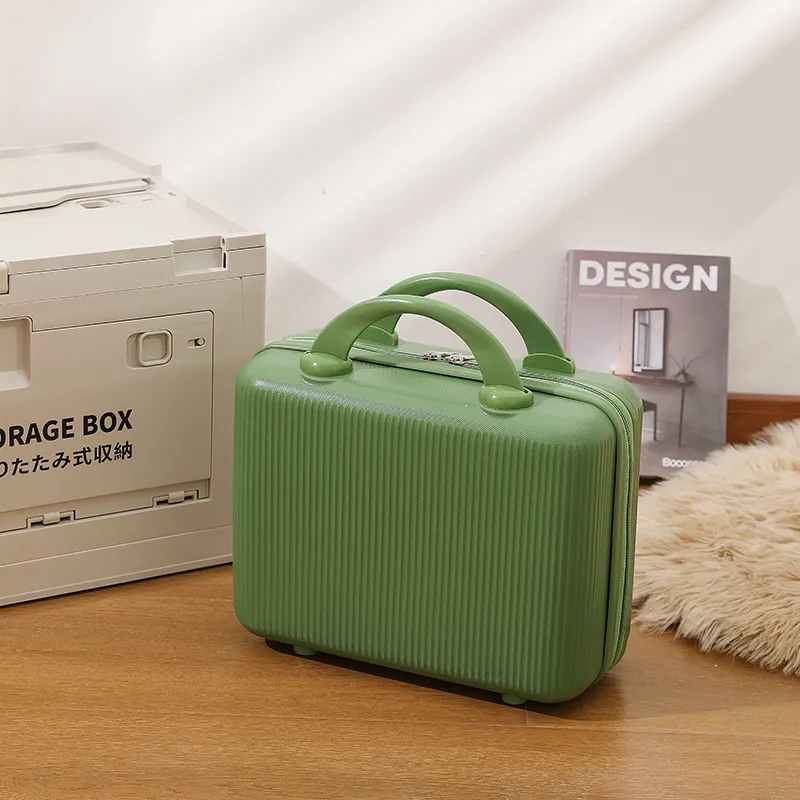 Caja de almacenamiento de maquillaje de belleza compacta 14 pulgadas de ABS para equipaje de mano