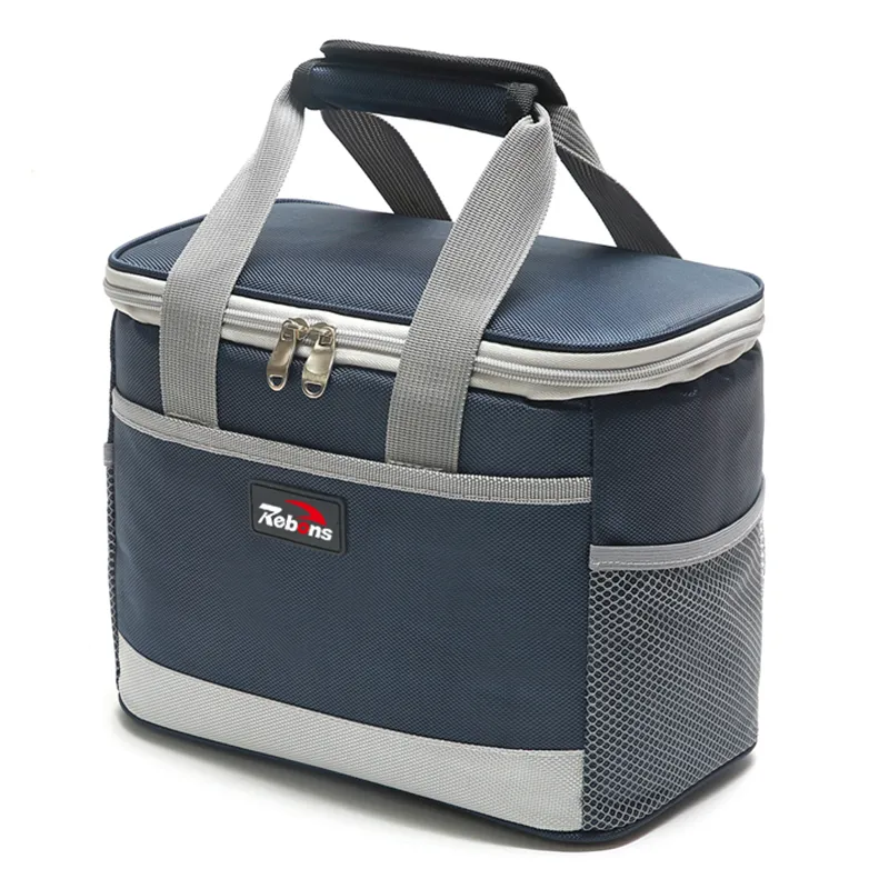 Bolsa de almuerzo térmica aislada suave y a prueba de agua personalizada para entrega de alimentos, camping, picnic, vino, cerveza, hielo y bolsa enfriadora congelada