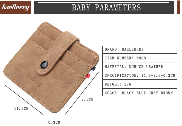 Cartera de cuero PU vintage, soporte para pasaporte, tarjetero, monedero de lujo para hombre