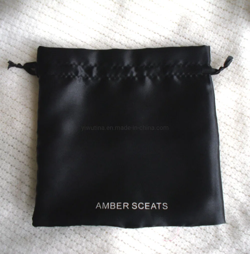 Bolsa de satén personalizada para extensiones de cabello, bolsa de satén elegante para joyas, bolsa de satén para zapatos