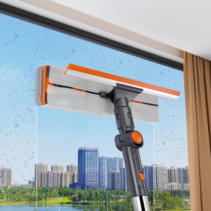 Easy Clean Flat Mop Household Stainless Steel Handle Self Wringing Mechanism Mop