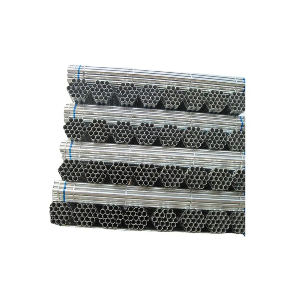 Gi Welded Zinc Coated Round ERW Thread Grooved Galvanized Steel Pipe