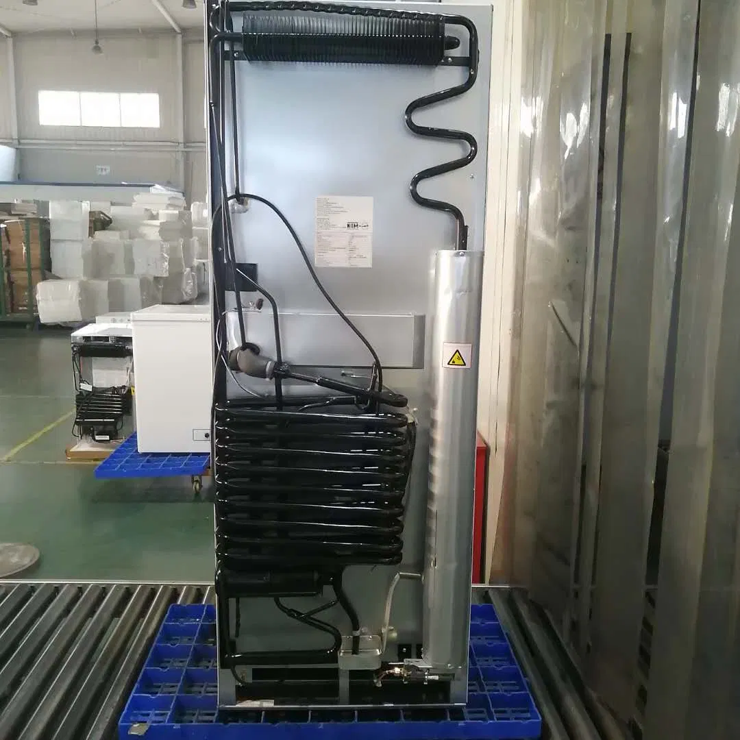 3 Way 170L 225L 280L Upright Home Double Door 12V 24V DC Compressor AC Kerosene LPG Gas Powered Stainless Steel Fridge Absorption Top Freezer Refrigerator