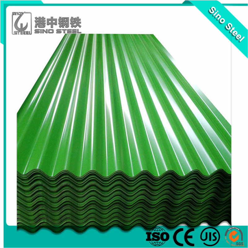 Prepainted Gi Steel Roof Tile T or Wave Shape Color Coated Galvanized PPGI Roofing Metal Sheet