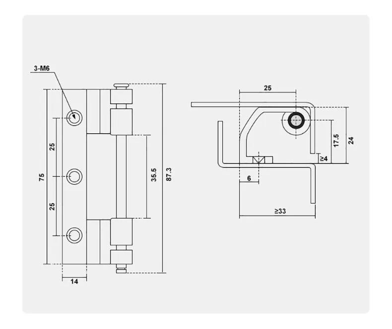 Stainless Steel Industrial Hinge