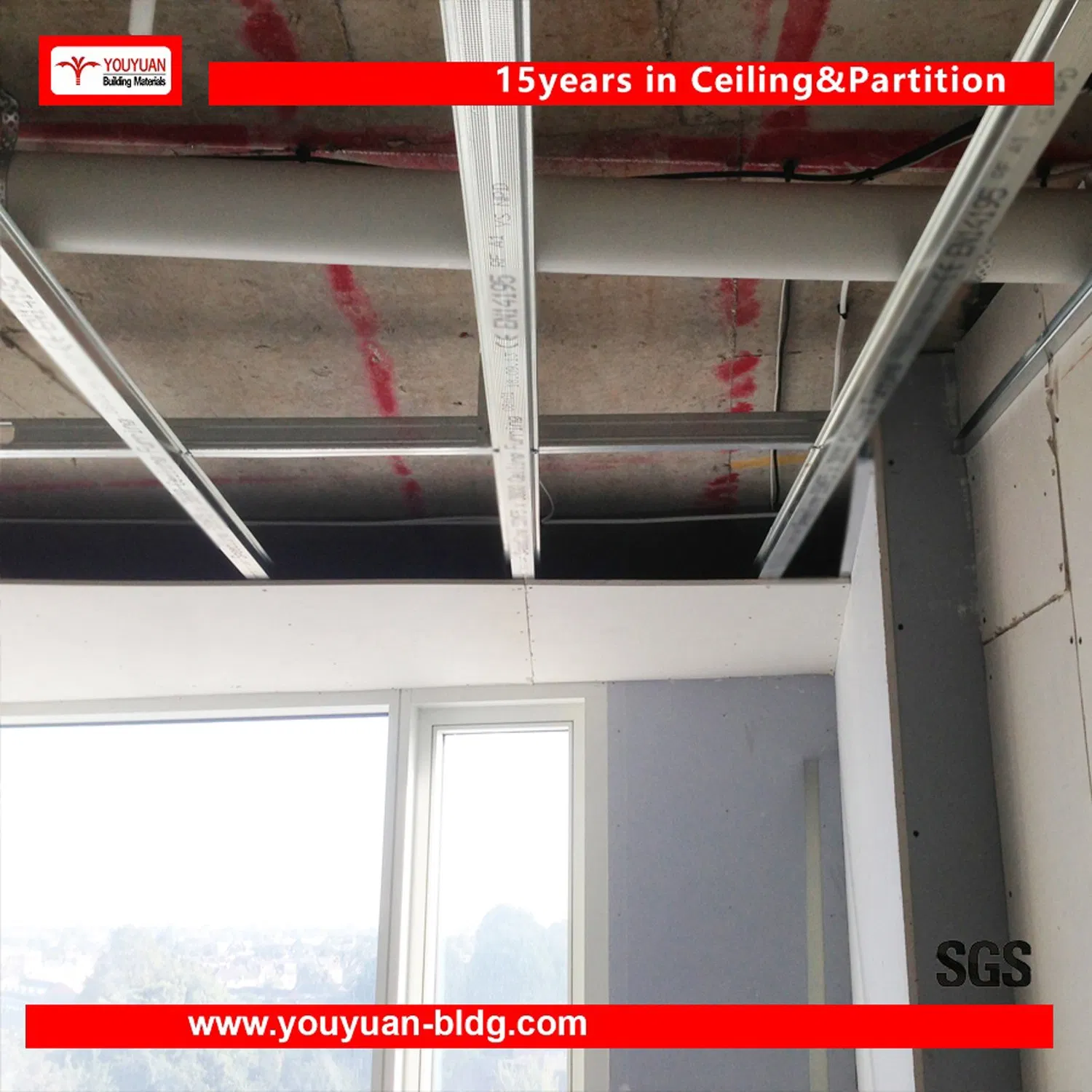 Galvanized Extruded Steel Profiles/Drywall Stud Track/Light Gauge Steel Keel Construction/Ceiling C U Channel for Omega Furring Channel Size