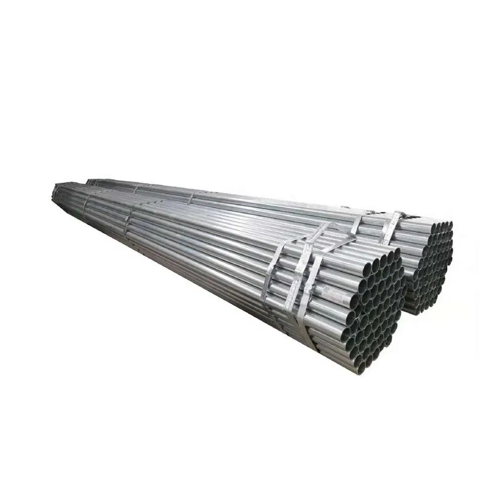 Gi Welded Zinc Coated Round ERW Thread Grooved Galvanized Steel Pipe