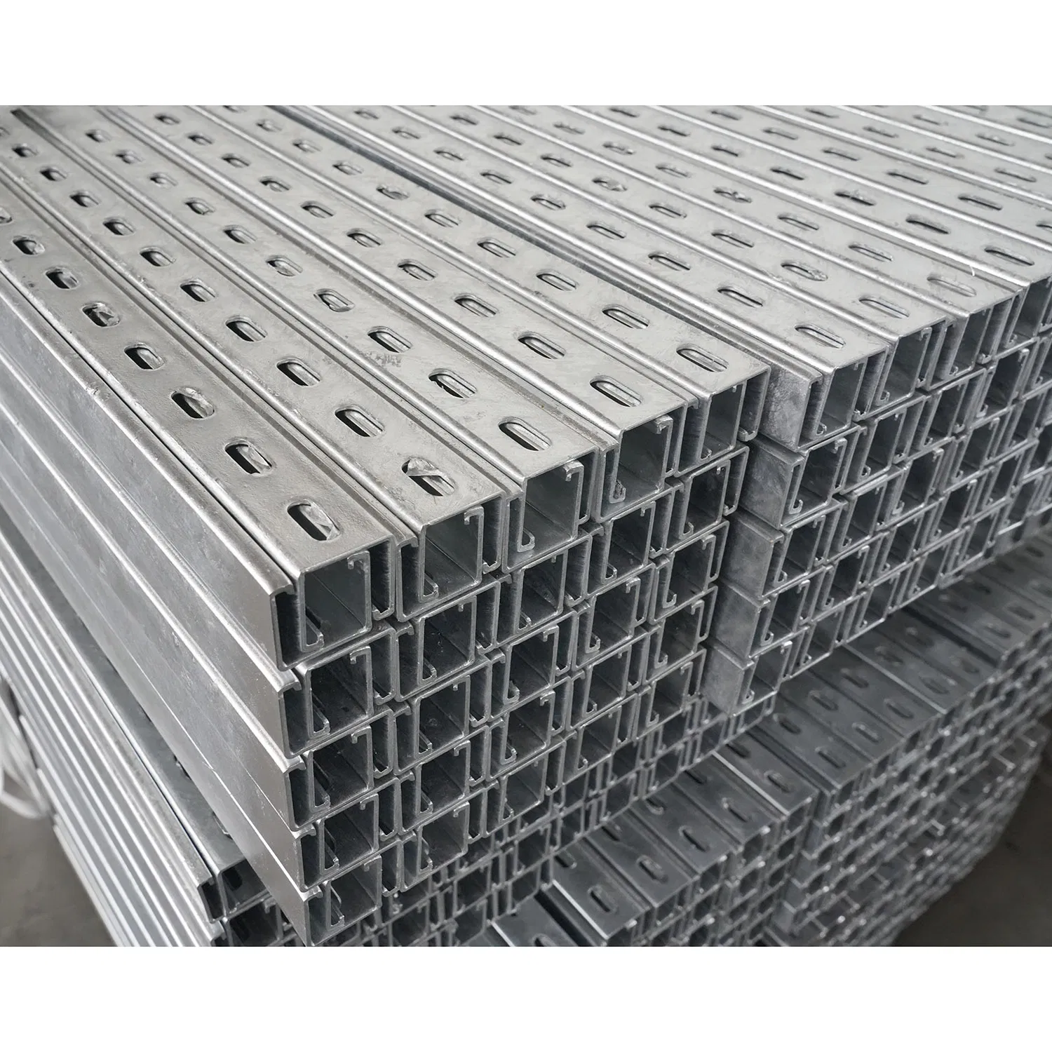 Galvanized Steel Strut Structure C U Steel Unistrut Channel for Solar Mounting