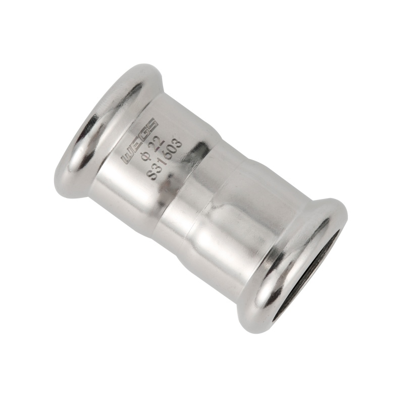 AISI 304 316L Stainless Steel Press Pipe Fittings Coupling Adaptor Reducing Coupling for Water Gas Heating Firefighting Plumbing Pipe Fitting