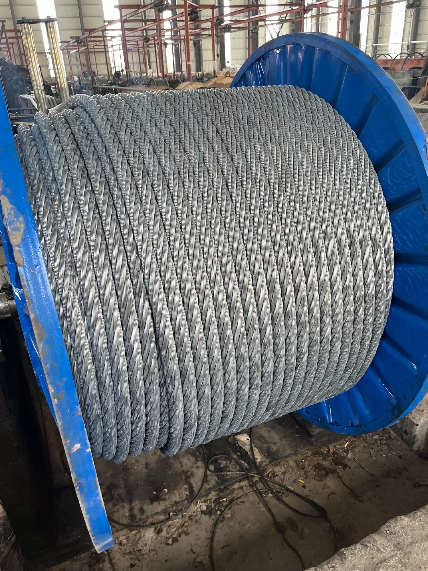 6X37+FC Steel Wire Rope Galvanized 7*37 High Carbon Steel with Anti Proof Oil