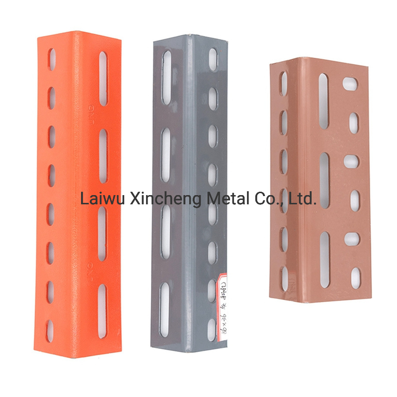 Preforated Powder Coated Galvanized Dexion Steel Iron Angle Shelf / Slotted Angle Bar