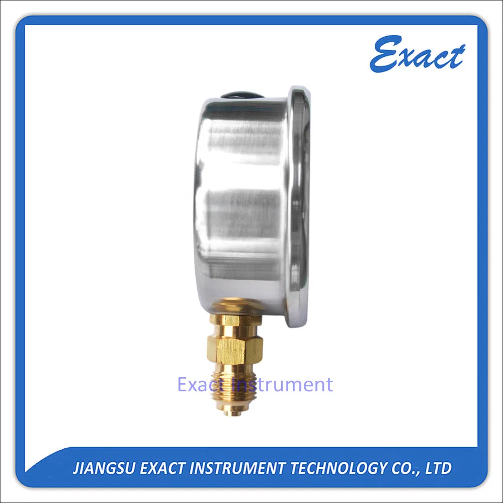 Hydraulic with Oil Filled Pressure Gauge with Vacuum and Compound Crimped Ring Stainless Steel