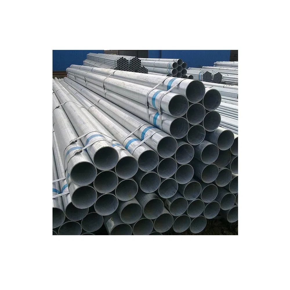 Gi Welded Zinc Coated Round ERW Thread Grooved Galvanized Steel Pipe