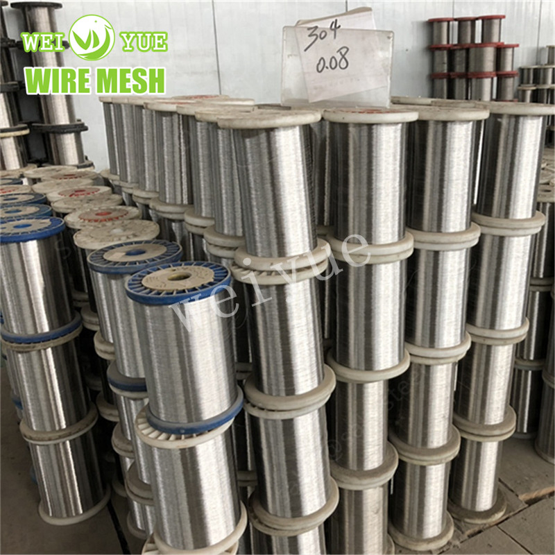 Supply Pakistan 0.035mm Spun Yarn 304/316/316L Stainless Steel Wire Textile Mills Safety Protection Stainless Steel Wire