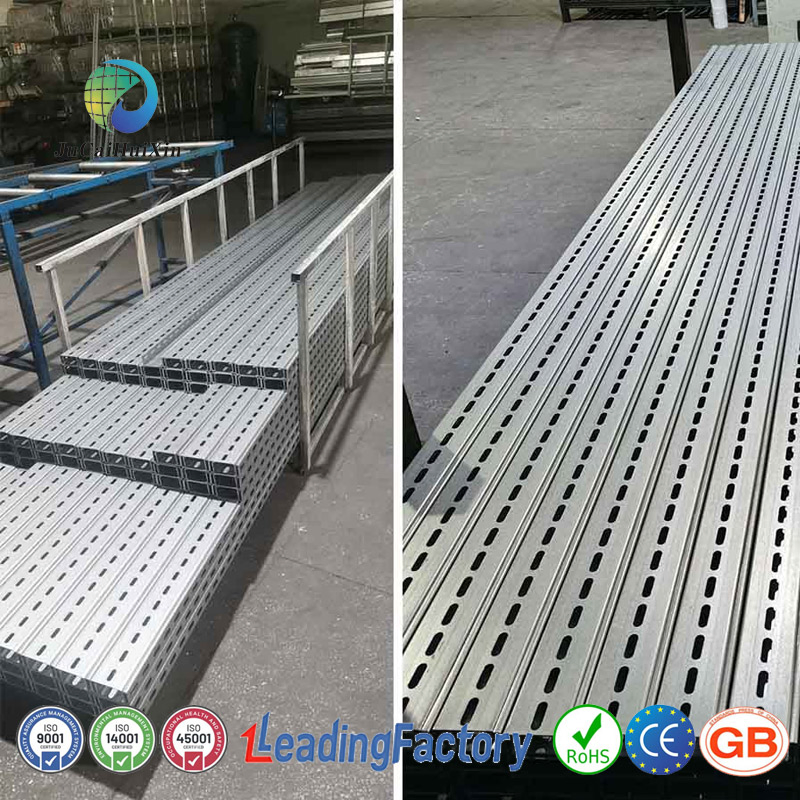 Jchx-CE 41×41 Galvanized Slotted Perforated Unistrut Strut U Channel Steel Mounting Bracket