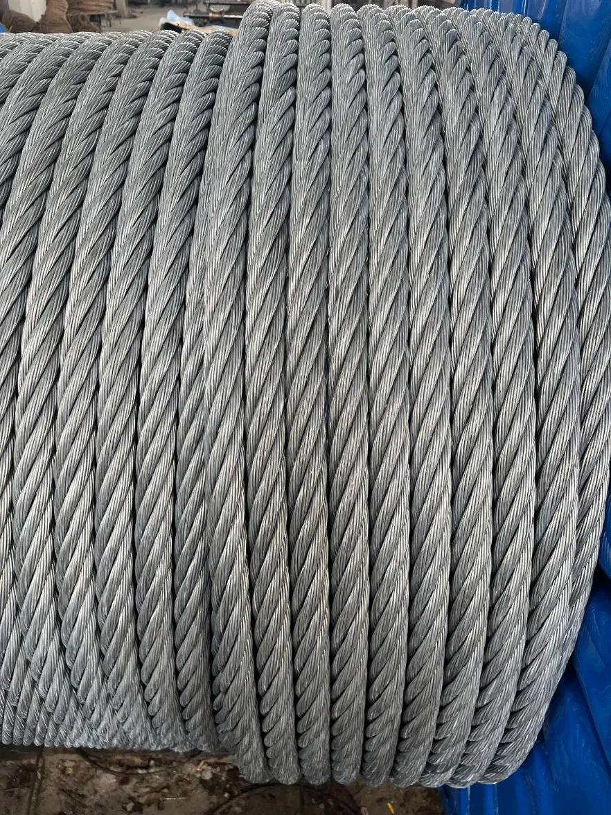 6X37+FC Steel Wire Rope Galvanized 7*37 High Carbon Steel with Anti Proof Oil
