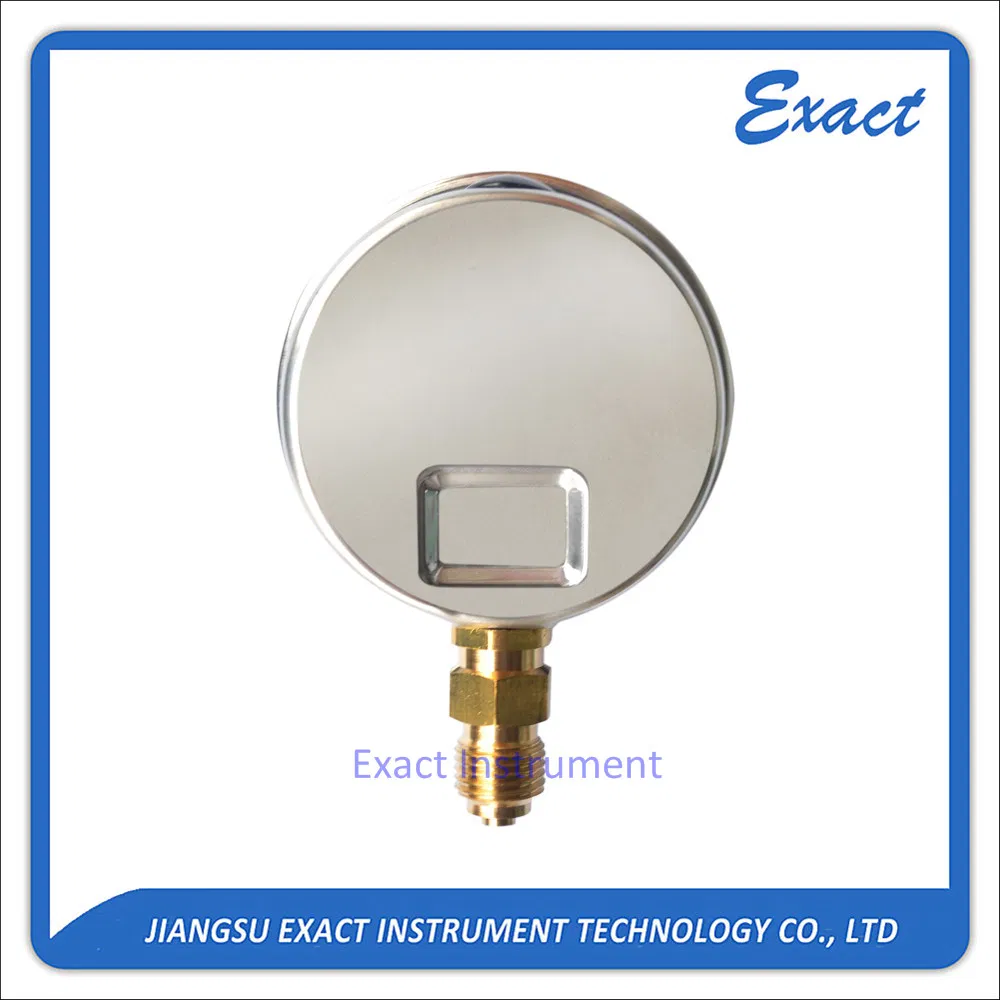 Hydraulic with Oil Filled Pressure Gauge with Vacuum and Compound Crimped Ring Stainless Steel