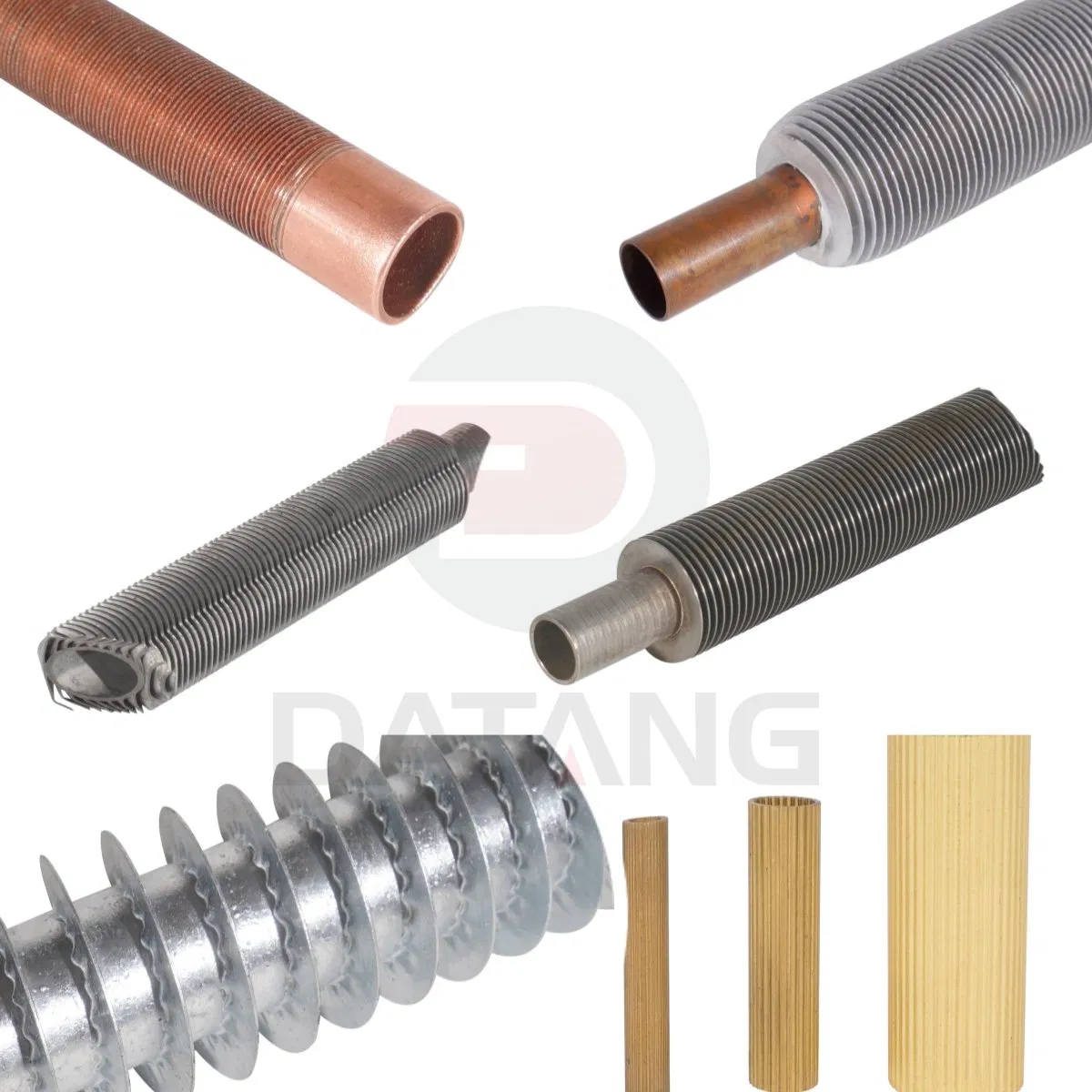 Datang Finned Fin Tubes of High Frequency Welded Solid, Spiral L Fin Kl Ll, G Type, Extruded Dr, H Type, Serrated, with Steel, Aluminum, Brass, Copper, Alloy