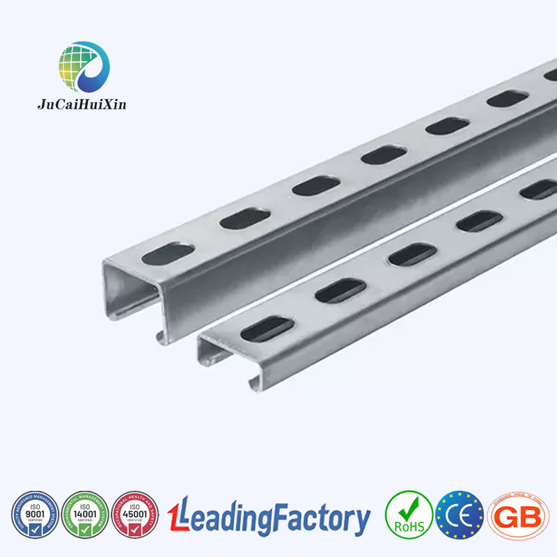 Jchx-CE 41×41 Galvanized Slotted Perforated Unistrut Strut U Channel Steel Mounting Bracket