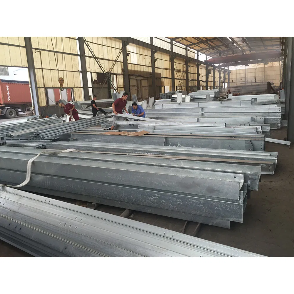 Customized Modern Design Metal Frame Steel Structure Fast Installation Clear Span Prefabri Prefabricated Building Section Frame Part Steel Structure Parts