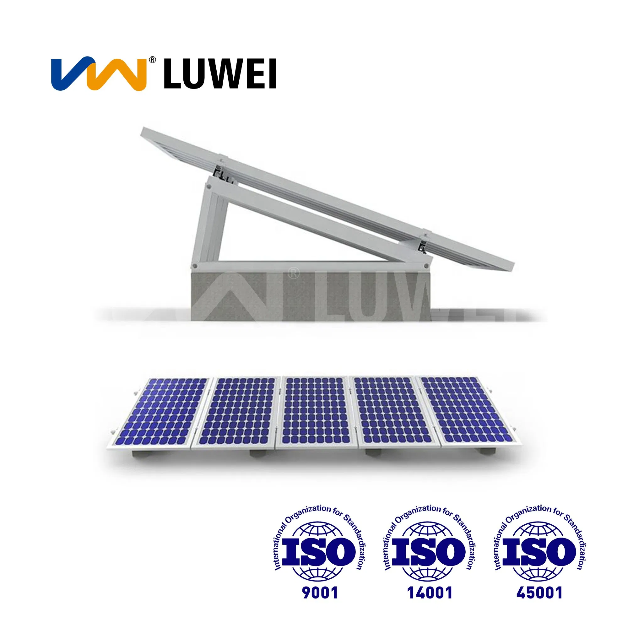 Luwei Solar Roof Mounting System Galvanized Steel Products Solar Energy