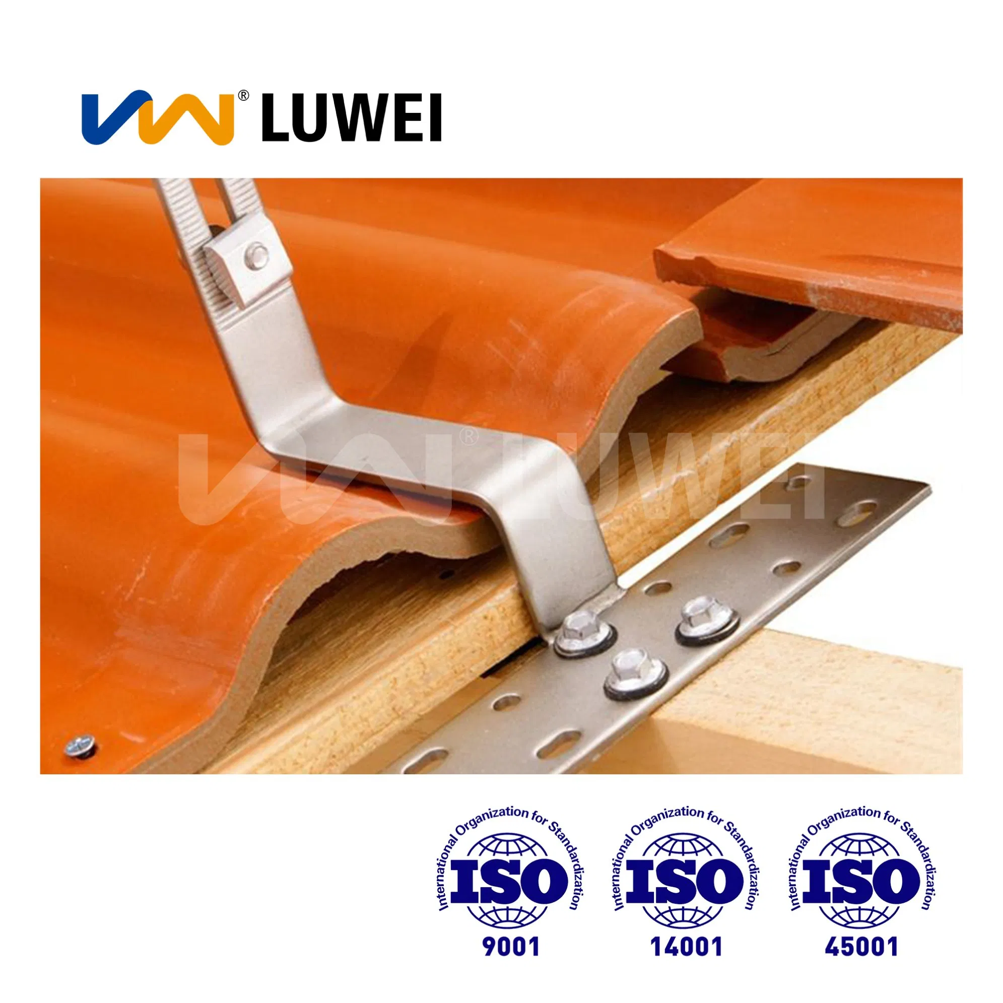 Luwei Solar Roof Mounting System Galvanized Steel Products Solar Energy